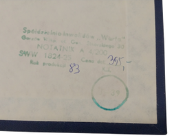 NOTATNIK NOTES ZESZYT 300x215mm GŁADKI RETRO PRL 83R. SPÓŁDZIELNIA WARTA