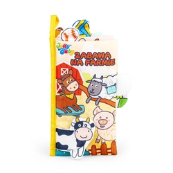 KSIĄŻECZKA SENSORYCZNA MATERIAŁOWA EDUKACYJNA ZAWIESZKA ZABAWA NA FARMIE