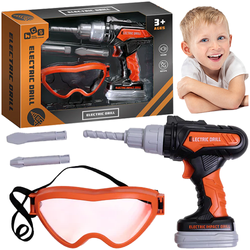 WIERTARKO-WKRĘTARKA AKUMULATOROWA DLA DZIECI OKULARY OCHRONNE NA BATERIE