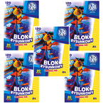 BLOK RYSUNKOWY BIAŁY ASTRA A4 20 KARTEK 120g GRUBSZY SZKOLNY - 5 sztuk