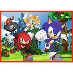 PUZZLE 4w1 SONIC THE HEDGEHOG PRZYGODY SONICA UKŁADANKA 34625 TREFL