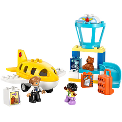 LEGO DUPLO PIERWSZY RAZ NA LOTNISKU SAMOLOT PILOT MIŚ DUŻE KLOCKI 10443