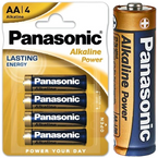 BATERIE PANASONIC ALKALINE POWER ALKAICZNE AA LR6 PALUSZKI - 4 szt.
