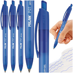 DŁUGOPIS ŻELOWY NIEBIESKI SZKOLNY BIUROWY MILAN P07 DRY GEL 0.7 mm - 3 szt.