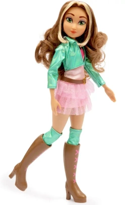 LALKA WINX CLUB ICONIC FLORA WRÓŻKA 26 cm DŁUGIE BRĄZOWE WŁOSY PASEMKA
