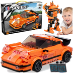 KLOCKI KONSTRUKCYJNE SAMOCHÓD WYŚCIGOWY Z NAPĘDEM SPORTOWY ROBOT 2w1 354 el