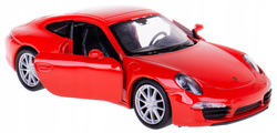 PORSCHE 911 CARRERA S CZERWONY  METALOWY AUTO MODEL KOLEKCJONERSKI WELLY