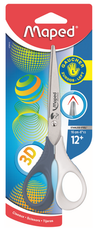 NOŻYCZKI DLA LEWORĘCZNYCH SHAPE 3D 16 CM