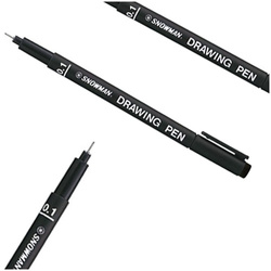 DŁUGOPIS PISAK KREŚLARSKI 0.1 MM CZARNY BIUROWY DO SZKICOWANIA SNOWMAN