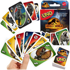 UNO JURASSIC WORLD GRA KARCIANA LOGICZNA RODZINNA DINOZAURY MATTEL GAMES