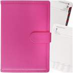 KALENDARZ KSIĄŻKOWY DZIENNY A5 2026 ZAPIĘCIE TERMINARZ EKOSKÓRA MALINOWY