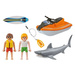 PLAYMOBIL AKCJA RATUNKOWA ATAK REKINA SKUTER WODNY DESKA SURFINGOWA FIGURKI