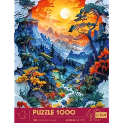 PUZZLE 1000 ELEMENTÓW DOLINA Z EFEKTEM 3D UKŁADANKA 40-LECIE TREFL 40045