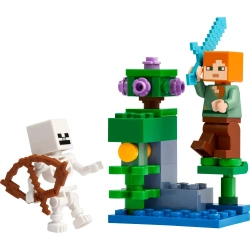 LEGO MINECRAFT WALKA W BUJNEJ JASKINI SZKIELET 40 ELEMENTÓW SASZETKA 30705