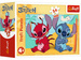 PUZZLE MINI 54 ELEMENTY STITCH I JEGO ŚWIAT UKŁADANKA TREFL 19813