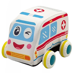 SAMOCHÓD AUTKO Z NAPĘDEM MIĘKKIE PLUSZOWE SAMOCHODZIK AMBULANS KARETKA