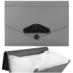 AKTÓWKA A4 TECZKA Z PRZEGRODAMI NA GUMKĘ PENMATE 12 PRZEGRÓDEK SZARA