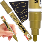 MARKER OLEJOWY DO OPON DREWNA METALU SZKŁA WODOODPORNY ZŁOTY TOMA OKRĄGŁY