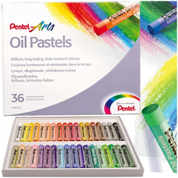 PASTELE OLEJNE PENTEL ARTS KREDKI 36 KOLORÓW MIĘKKIE ARTYSTYCZNE
