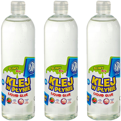 KLEJ DO SLIME GLUTÓW W PŁYNIE TRANSPARENTNY BEZBARWNY 500ml ASTRA - 3 szt.