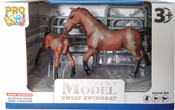 3W1 FIGURKI ŚWIAT ZWIERZĄT KOŃ + ŹREBAK + ZAGRODA