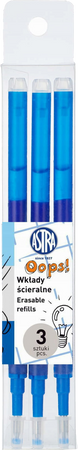 ZENITH OOPS! WKŁAD WYMAZYWALNY ŚCIERALNY NIEBIESKI SZKOLNY - 9 sztuk