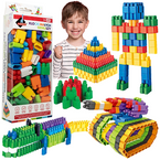 KLOCKI MAŁYCH GENIUSZY KONSTRUKCYJNE EDUKACYJNE CEGIEŁKI 150 EL. ASKATO