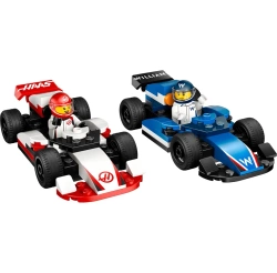 LEGO CITY FORMUŁA 1 BOLIDY WILLIAMS RACING I HAAS F1 WYŚCIGÓWKI AUTA 60464