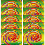 ZESZYT PAPIERÓW KOLOROWYCH Z POŁYSKIEM KRESKA FORMAT A5 10  kartek - 10 szt