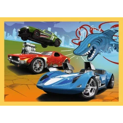 PUZZLE 4w1 HOT WHEELS SAMOCHODZIKI AUTKA POJAZDY UKŁADANKA TREFL