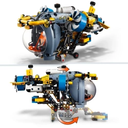 LEGO TECHNIC BADAWCZA ŁÓDŹ PODWODNA SUBMARINE OKRĘT GŁĘBINOWY KLOCKI 42201