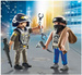 PLAYMOBIL JEDNOSTKA SPECJALNA I BANDYTA POLICJA FIGURKI 2-PAK AKCESORIA 