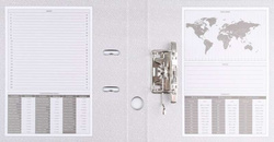 SEGREGATOR A4/50mm Z DŹWIGNIĄ SZYNĄ BASIC-S PP CZARNY Z ETYKIETĄ - 10 sztuk