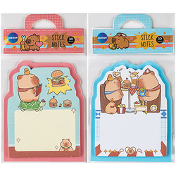 KARTECZKI SAMOPRZYLEPNE NOTES UROCZA KAPIBARA 70x90mm 30 KARTECZEK - 2 op.