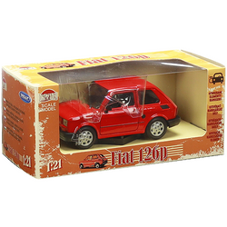 AUTO SAMOCHÓD FIAT 126P MALUCH METALOWY KOLEKCJONERSKI WELLY 1:21 CZERWONY