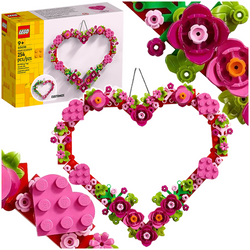 LEGO OZDOBA W KSZTAŁCIE SERCA DUŻY PLUSZOWY MIŚ 37cm TOREBKA WALENTYNKI