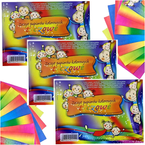 ZESZYT PAPIERÓW KOLOROWYCH TĘCZOWY KRESKA FORMAT A5 8 kartek - 3 sztuki