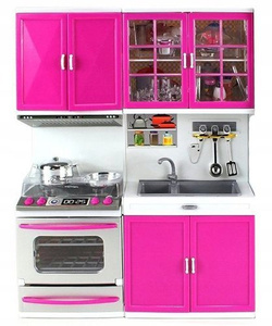 INTERAKTYWNA KUCHNIA MEBLE DLA LALEK ZLEW ŚW/DŹW