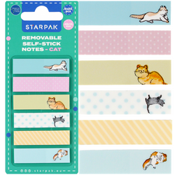 ZAKŁADKI INDEKSUJĄCE KARTECZKI KOTKI 45x12mm 6x20 sztuk STARPAK