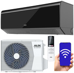 KLIMATYZATOR ŚCIENNY AUX C-SMART ONYX 7,3 kW WiFi LUSTRZANY PANEL NAWIEW 4D