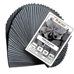 PAPIER KSERO KOLOR CZARNY A4 50 ARKUSZY BARWIONYCH W MASIE 160G ESCUELA