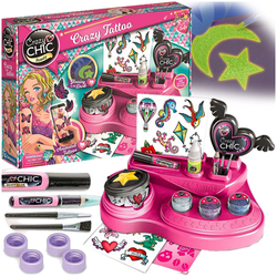 SALON TATUAŻU ZESTAW DO ROBIENIA TATUAŻY ŚWIECĄCE APLIKACJA CLEMENTONI