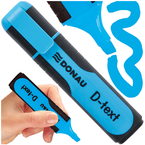 ZAKREŚLACZ MARKER FLUORESCENCYJNY ŚCIĘTY DONAU D-TEXT FLUO NIEBIESKI