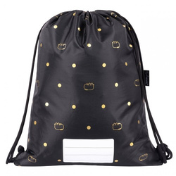 PUSHEEN PLECAK SZKOLNY TORNISTER PIÓRNIK WOREK CZARNY ZŁOTY KOTEK 3w1