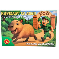 KAPIBARY W AKCJI WYŚCIGOWA GRA PLANSZOWA UCIECZKA W ZOO KOSTKA ALEXANDER