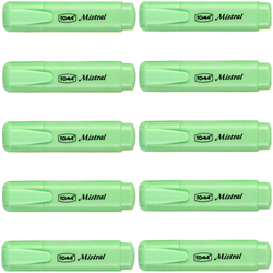 ZAKREŚLACZ BIUROWY SZKOLNY TOMA MISTRAL PISAK ZIELONY PASTELOWY - 10 sztuk