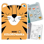 KOLOROWANKA BEBE TYGRYSKOWA A4 KOLORUJ ROZWIĄZUJ WYKLEJAJ SZKICUJ
