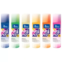 KLEJ W SZTYFCIE BIUROWY SZKOLNY SUPERMOCNY KOLOROWY PVP TETIS 8g