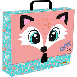 TWARDA TECZKA A4 Z RĄCZKĄ XL BAMBINO FOX LISEK