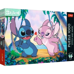 PUZZLE 1000 ELEMENTÓW LILO & STICH - STICH I ANGEL UKŁADANKA TREFL 12079